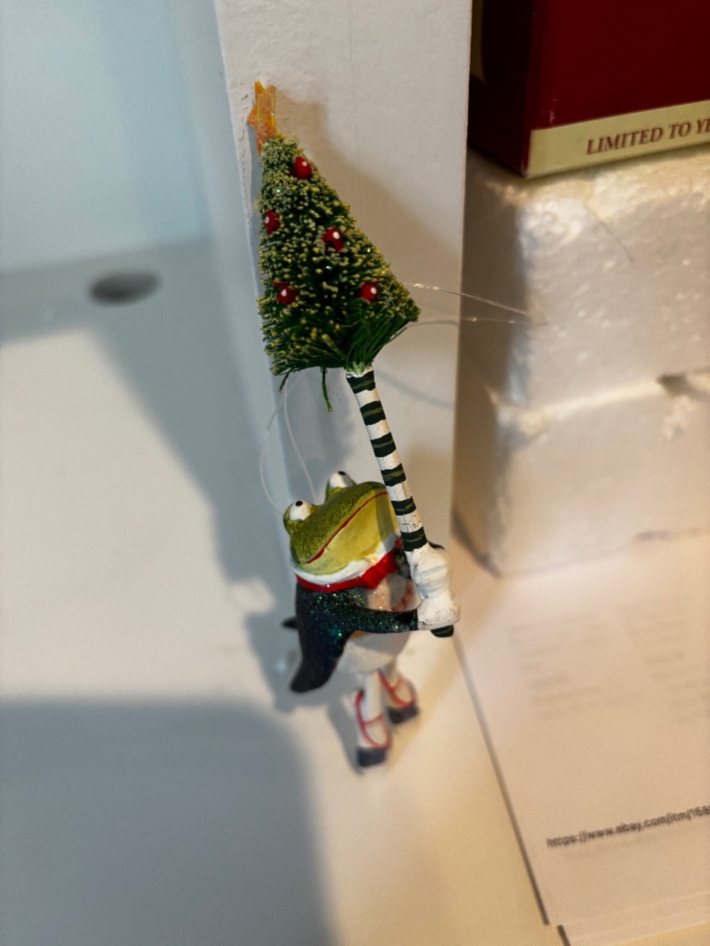 Vintage Patience Brewster Krinkles Frog christmas ornament